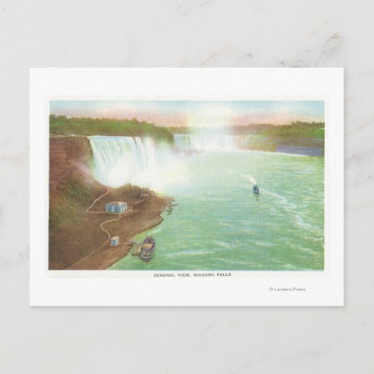 Uitzicht van gehele Niagara-Herfsten Briefkaart (Voorkant)