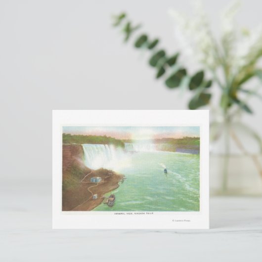 Uitzicht van gehele Niagara-Herfsten Briefkaart (Staand voorkant)