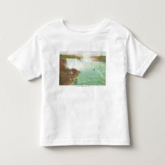 Uitzicht van gehele Niagara-Herfsten Kinder Shirts (Voorkant)