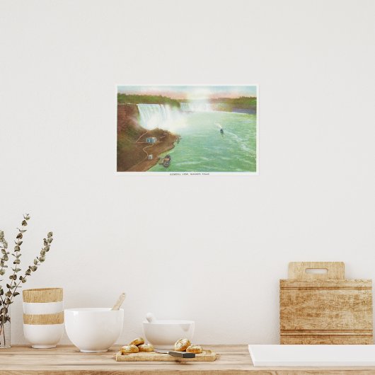 Uitzicht van gehele Niagara-Herfsten Poster (Keuken)