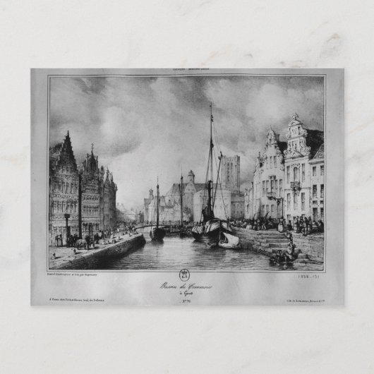 Uitzicht van Gent Briefkaart (Voorkant)