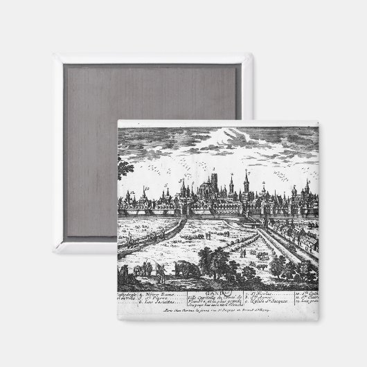 Uitzicht van Gent Magneet (Voorkant / Achterkant)