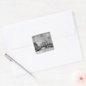 Uitzicht van Gent Vierkante Sticker (Envelop)