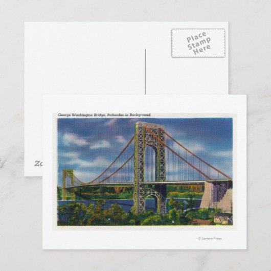 Uitzicht van George Washington Bridge Briefkaart (Voorkant / Achterkant)