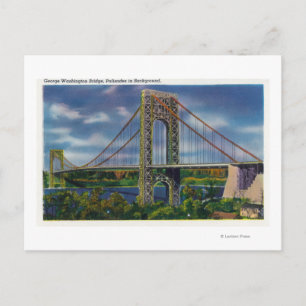 Uitzicht van George Washington Bridge Briefkaart