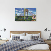 Uitzicht van George Washington Bridge Canvas Afdruk (Insitu (Slaapkamer))