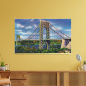 Uitzicht van George Washington Bridge Canvas Afdruk (Insitu (Woonkamer))