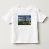 Uitzicht van George Washington Bridge Kinder Shirts (Voorkant)