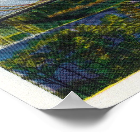 Uitzicht van George Washington Bridge Poster (Hoek)