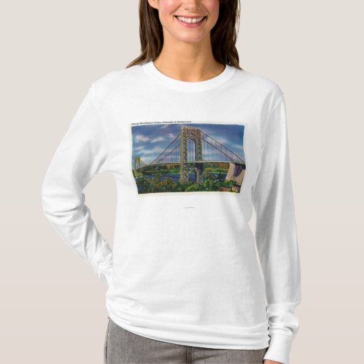 Uitzicht van George Washington Bridge T-shirt (Voorkant)