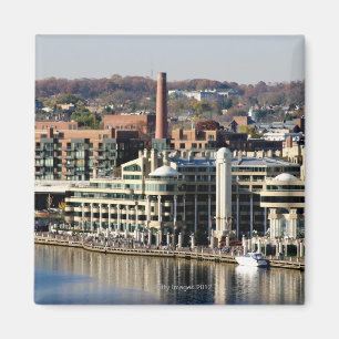 Uitzicht van Georgetown en Waterfront-Washington D Magneet