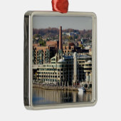 Uitzicht van Georgetown en Waterfront-Washington D Metalen Ornament (Rechts)