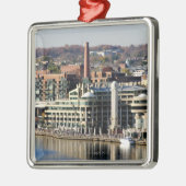 Uitzicht van Georgetown en Waterfront-Washington D Metalen Ornament (Links)