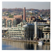 Uitzicht van Georgetown en Waterfront-Washington D Tegeltje (Voorkant)