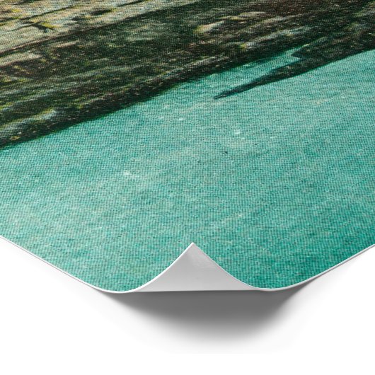 Uitzicht van gewassen en strand van de lucht te la poster (Hoek)