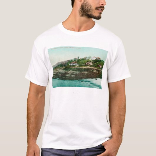 Uitzicht van gewassen en strand van de lucht te la t-shirt (Voorkant)