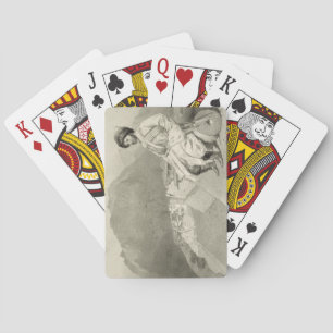 Uitzicht van Ghimri en portret van Hadji-Mourad, b Speelkaarten