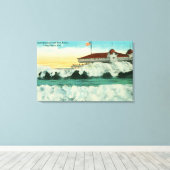 Uitzicht van Giant Breakers en de Sun Parlor Canvas Afdruk (Insitu (Houten vloer))