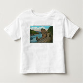 Uitzicht van Giant Rock en Trolley Line door Kinder Shirts (Voorkant)