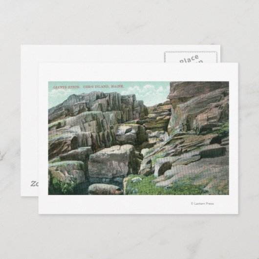 Uitzicht van Giant Rock Steps in Rockface Briefkaart (Voorkant / Achterkant)