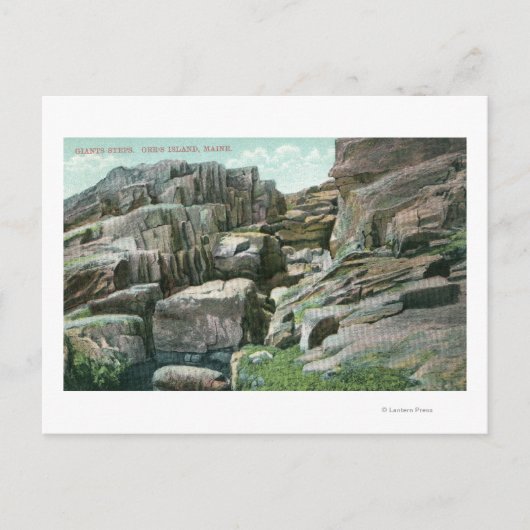 Uitzicht van Giant Rock Steps in Rockface Briefkaart (Voorkant)