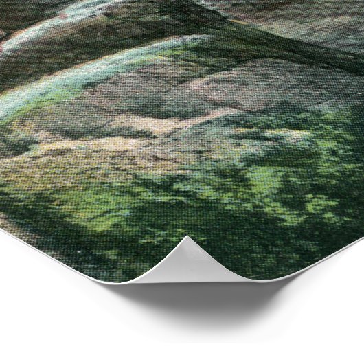 Uitzicht van Giant Rock Steps in Rockface Poster (Hoek)