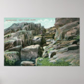 Uitzicht van Giant Rock Steps in Rockface Poster (Voorkant)