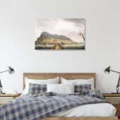 Uitzicht van Gibraltar, gegraveerd door Thomas Sut Canvas Afdruk (Insitu (Slaapkamer))