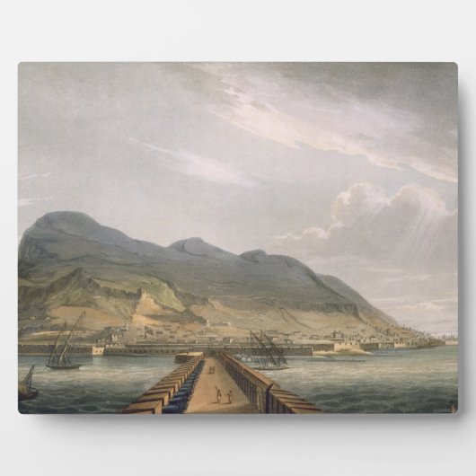 Uitzicht van Gibraltar, gegraveerd door Thomas Sut Fotoplaat (Voorkant)