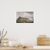 Uitzicht van Gibraltar, gegraveerd door Thomas Sut Poster (Keuken)
