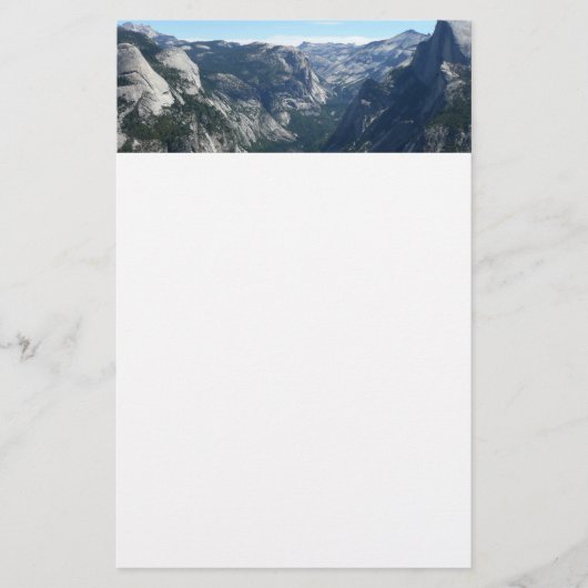 Uitzicht van Glacier Point in het Nationaal Park Y Briefpapier (Voorkant)