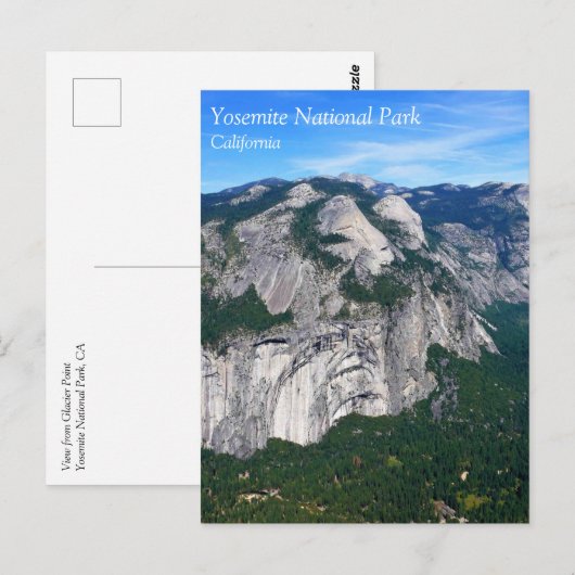 Uitzicht van Glacier Point, Yosemite, CA-Briefkaar Briefkaart (Voorkant / Achterkant)