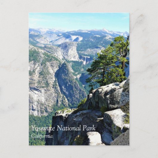 Uitzicht van Glacier Point, Yosemite, CA-Briefkaar Briefkaart (Voorkant)