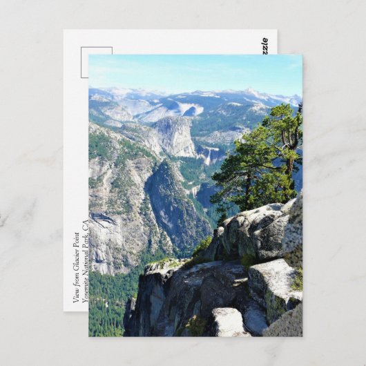 Uitzicht van Glacier Point, Yosemite, CA Briefkaart (Voorkant / Achterkant)