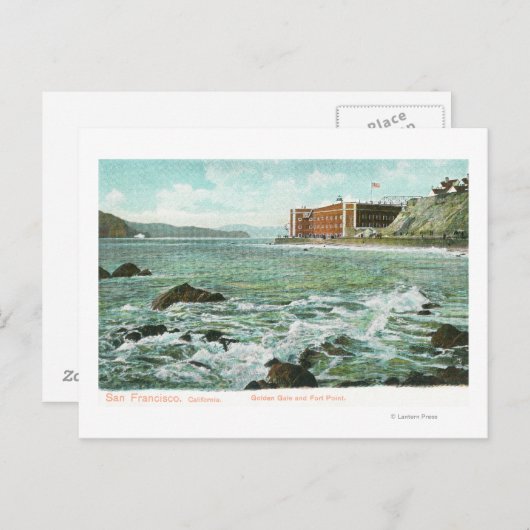 Uitzicht van Golden Gate en Fort Point Briefkaart (Voorkant / Achterkant)