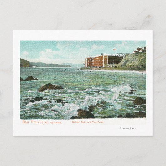 Uitzicht van Golden Gate en Fort Point Briefkaart (Voorkant)