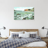 Uitzicht van Golden Gate en Fort Point Canvas Afdruk (Insitu (Slaapkamer))