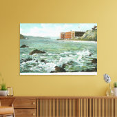 Uitzicht van Golden Gate en Fort Point Canvas Afdruk (Insitu (Woonkamer))