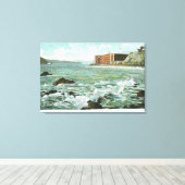 Uitzicht van Golden Gate en Fort Point Canvas Afdruk (Insitu (Houten vloer))