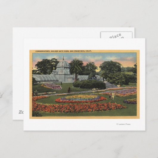 Uitzicht van Golden Gate Park & Conservatory Briefkaart (Voorkant / Achterkant)