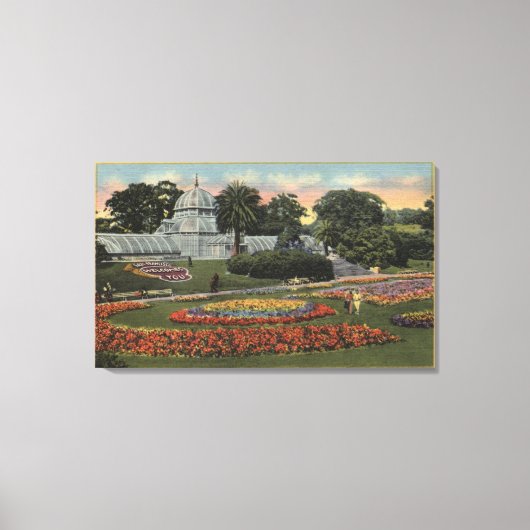 Uitzicht van Golden Gate Park & Conservatory Canvas Afdruk (Voorkant)