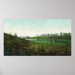 Uitzicht van Golfers Spelen bij Inverness Club Poster