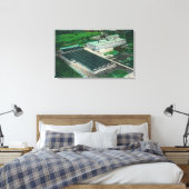 Uitzicht van Goodyear-Zeppelin Fabrication Canvas Afdruk (Insitu (Slaapkamer))