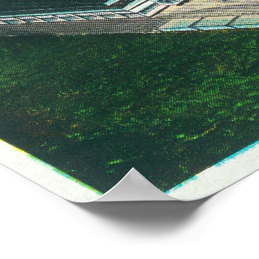 Uitzicht van Goodyear-Zeppelin Fabrication Poster (Hoek)