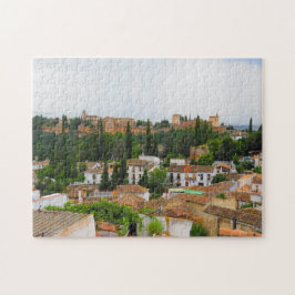 Uitzicht van Granada en het Alhambra, Spanje - Puz Legpuzzel