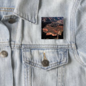 Uitzicht van Grand Canyon, Arizona Vierkante Button 5,1 Cm (In situ)