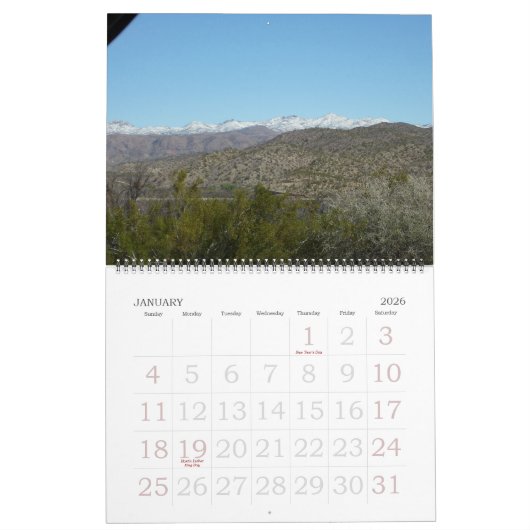 uitzicht van grand canyon kalender (Jan 2026)