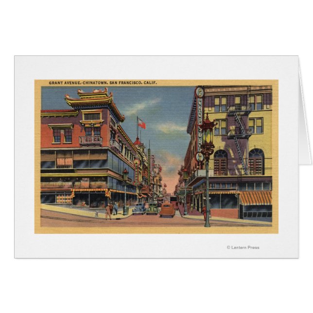 Uitzicht van Grant Avenue, Chinatown (Voorkant Horizontaal)