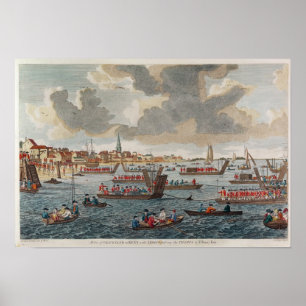 Uitzicht van Gravesend met troepen Poster