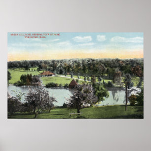 Uitzicht van Green Hill Park Poster